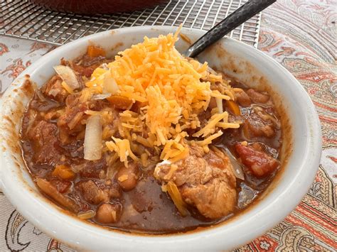 Chicken And Black Eyed Pea Chili Cheddar And Scallion Skillet Cornbread