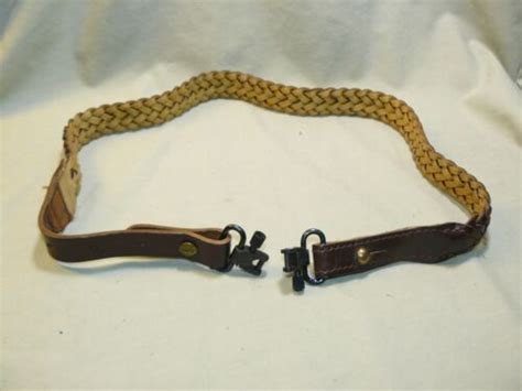 Vintage Braided Leather Rifle Sling Ebay