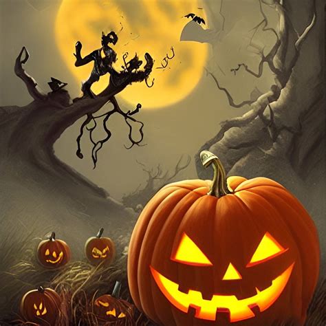 Download Halloween Forest Jack O Lanterns Royalty Free Stock