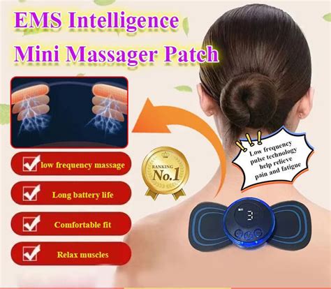 Coolrich Ems Smart Mini Massager Patch Portable Electric Neck Massage