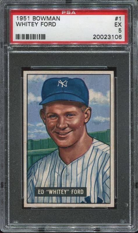 Lot Detail 1951 Bowman 1 Whitey Ford Rookie PSA 5 Appears NM MT