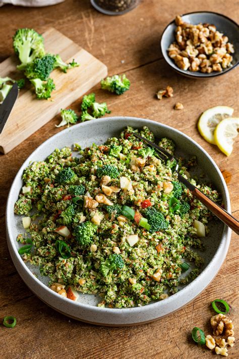 Brokkoli Salat Mit Apfel Und Paprika Roh Vegan Und Gesund