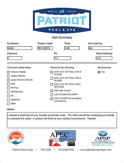 Our Digital Door Hangers Help Simplify Your Life Patriot Pool Spa