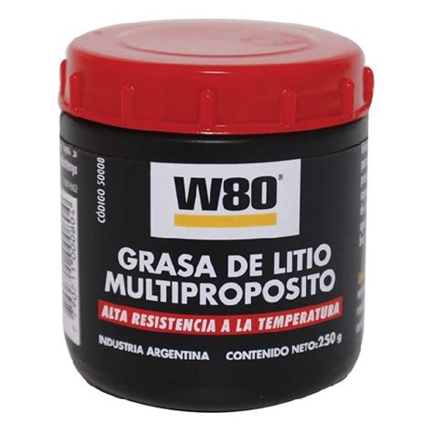 W80 Grasa Lubricante DE LITIO 250g POTE LGW Group Magafla S R L