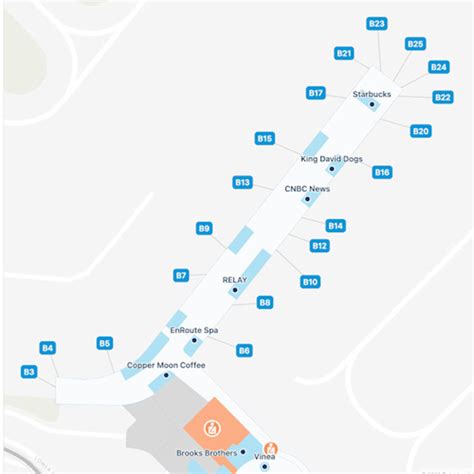 Indianapolis Airport Concourse B Map Guide