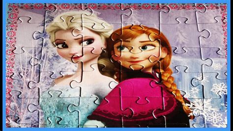 Frozen Puzzle Games Disney Jigsaw Puzzles Elsa Princess Anna Toys 54 Puzzle Pieces Frozen Video