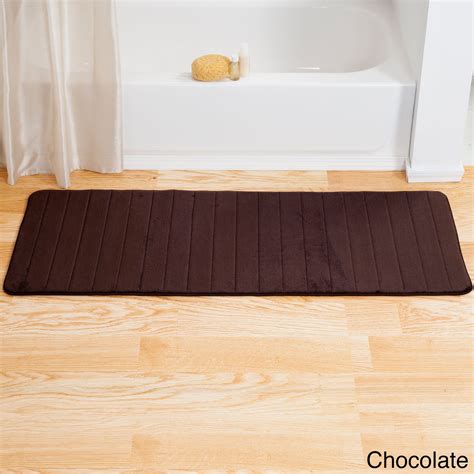 Windsor Home 24x60 Inch Striped Extra Long Memory Foam Bath Mat Extra