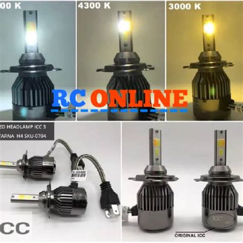 Jual Lampu Utama Headlamp Led H Icc Lumens Warna Tembus Hujan Dan