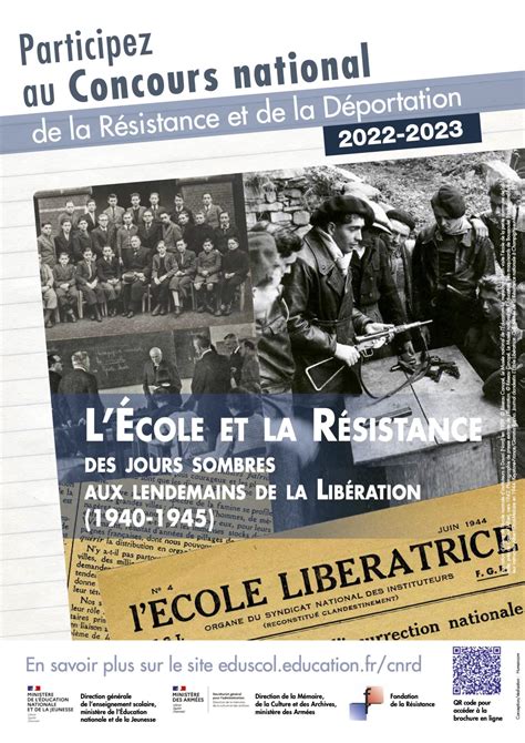 Concours national de la Résistance et de la Déportation 2022 2023