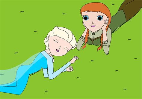 Anna Watching Elsa Sleep Clothed By Robsondoodle On Deviantart