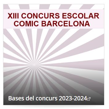 Obert el període dinscripció del XIII Concurs escolar Còmic Barcelona