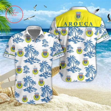 Fc Arouca Coconut Tree Hawaiian Shirt Xtrendingprint