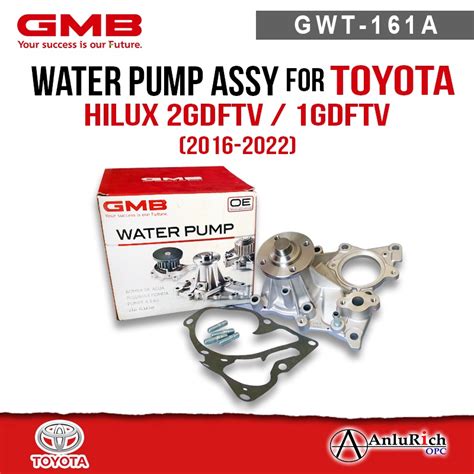 GMB WATER PUMP ASSY GWT 161A For TOYOTA Hilux 2GDFTV 1GDFTV 2016