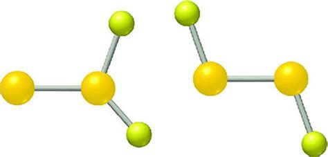 Two compounds with the same formula, S2F2, have been isolated. The structures are shown below ...