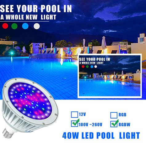 Waterproof 120V LED Pool Light Bulb For Inground Swimming Pool Color