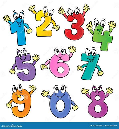 Cartoon Numbers Theme Set 1 Vector Illustration | CartoonDealer.com ...