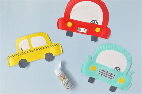 Painted Paper Plates Cars Handmade Charlotte