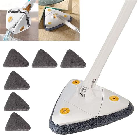 SearchI 360 Degree Rotating Mop Set Triangle Cleaning Mop Triangle