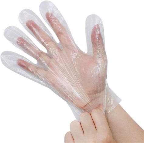 Disposable Food Prep Plastic Gloves 100 Piece Plastic Food Safe