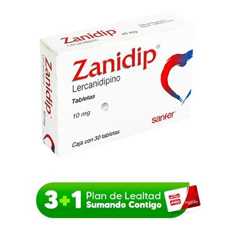 Zanidip 10 Mg 30 Tabletas