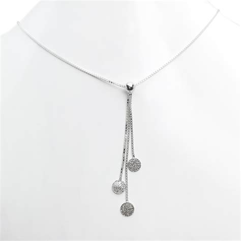 Ripley Collar Discos Colgantes Cadena Veneciana Plata Fina