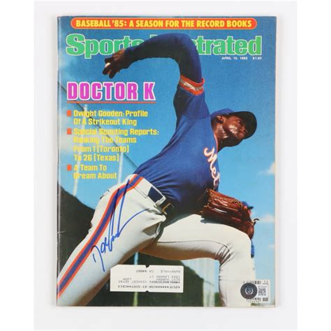 Dwight Gooden Signed Sports Illustrated Magazine Beckett