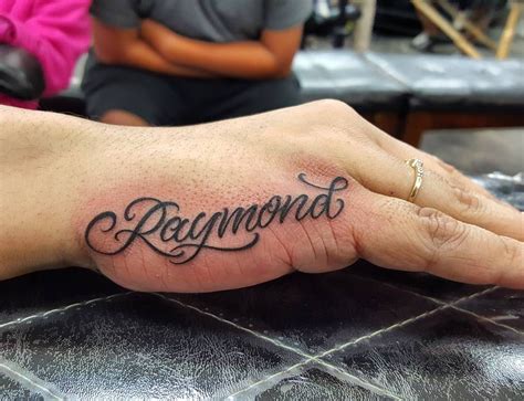 Raymond Tattoos Big Or Small Tattoosbyedmar Lettersbyedmar