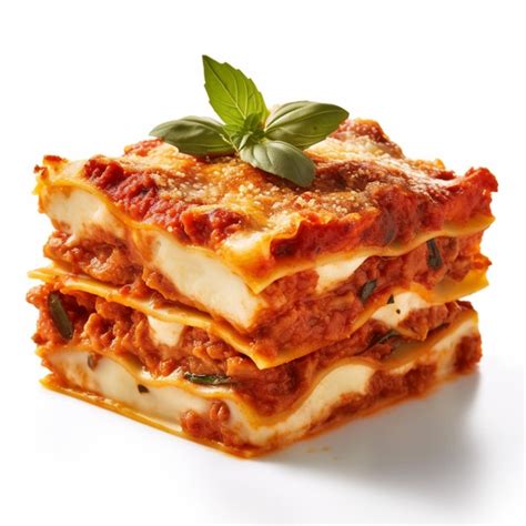 Premium AI Image Lasagna With White Background High Quality Ultra Hd