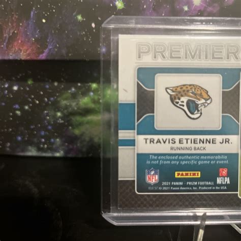 Panini Prizm Travis Etienne Jr Premier Jersey Green Pulsar Rookie