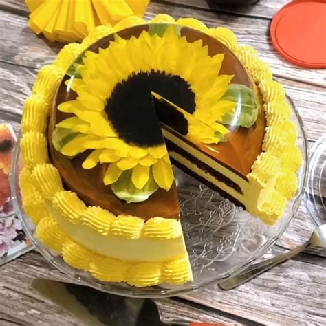 Gelatin Art Market On Instagram Sunflower Jelly Art Cake Topper