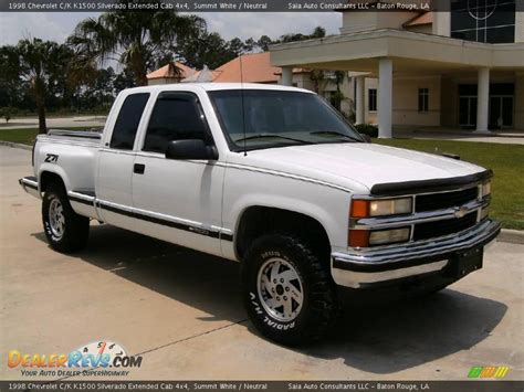 1998 Chevrolet Ck K1500 Silverado Extended Cab 4x4 Summit White