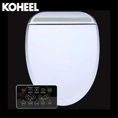 KOHEEL 110V Intelligent Heated Toilet Seat Remote Control Smart Bidet ...