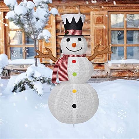 Dearhouse 4ft Collapsible Lighted Christmas Snowman With Removable