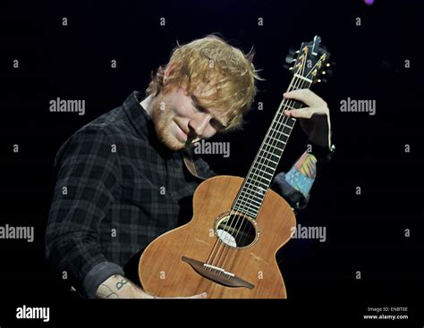 Ed Sheeran performing live on stage at Manchester Arena Featuring: Ed ...