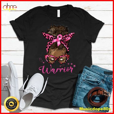 Breast Cancer Awareness Warrior Fighter Pink Ribbon Women T Shirt