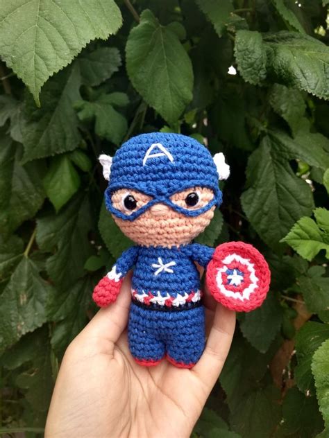 Capitán América Amigurumi Bloom Croché Amigurumi Capitán américa