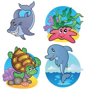 Sea Animals Swimming Under The Sea Fish Clip Clipart Vector, Fish, Clip ...