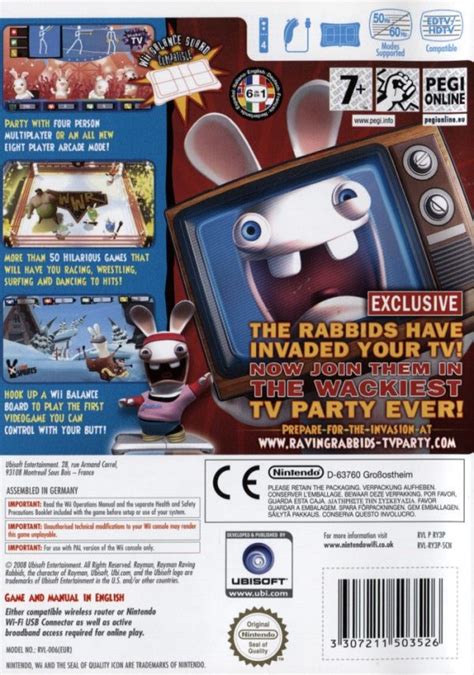 Wii Rayman Raving Rabbids Tv Party Beg Kaptenkrok