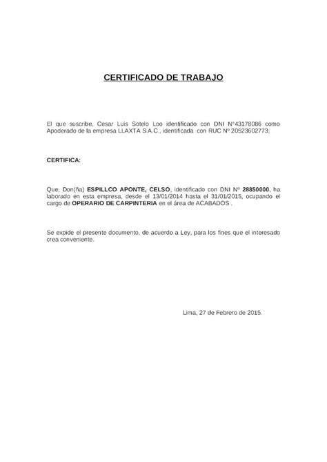 Docx Certificado De Trabajo Dokumen Tips