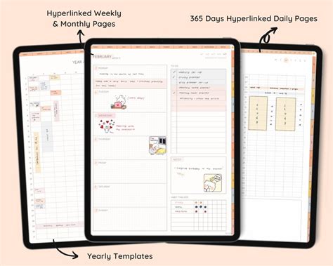 Samsung Notes Hyperlinked Undated Digital Planner Everyday Etsy