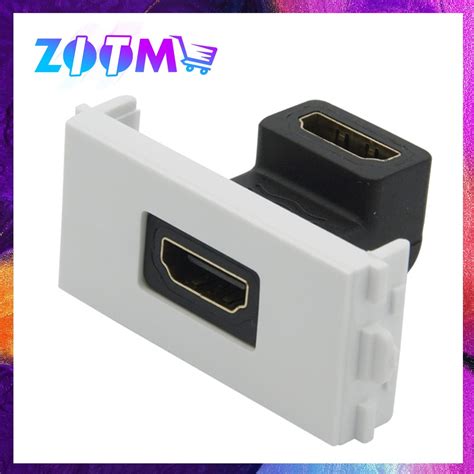 L Shape Hdmi Wall Outlet Connector Faceplate Wall Panel Shopee Malaysia