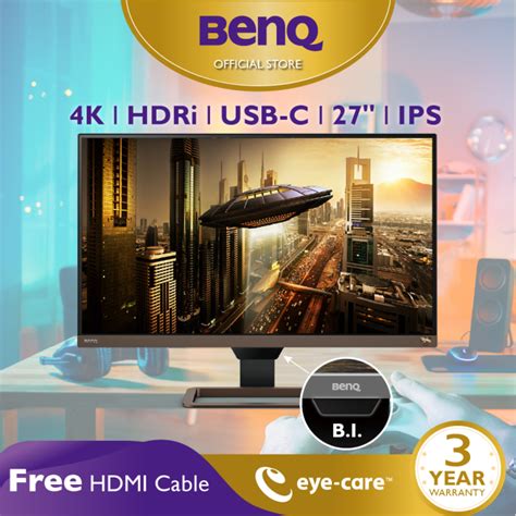 Benq Ew2780u 27 3840x2160 169 4k 60hz 5ms 99 Srgb Uhd Ips Hdri Usb C