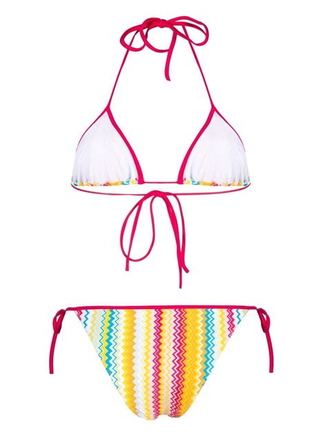 Missoni Zig Zag Triangle Bikini Farfetch