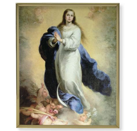 Immaculate Conception Gold Framed Plaque Art - Buy Religious Catholic Store