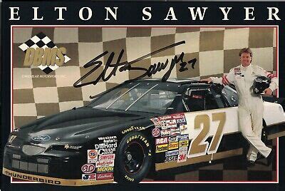 Elton Sawyer Signed Autographed 9 X 6 Photo Nascar Driver EBay