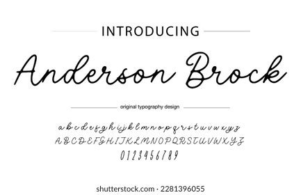 Signature Font Calligraphy Logotype Script Brush Stock Vector (Royalty ...