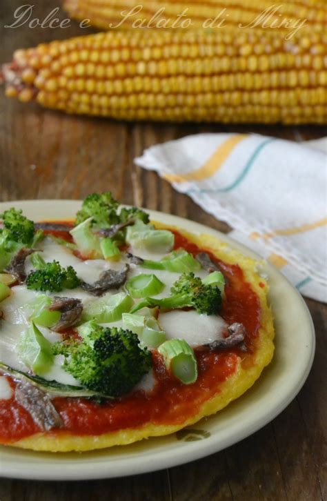 Pizza Di Polenta Con Broccoli E Acciughe