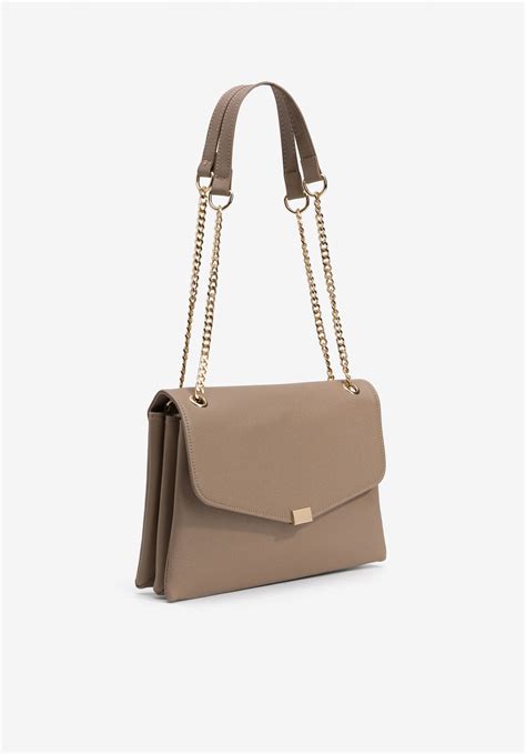 Bolso Hombro O Bandolera Solapa Taupe Calzados Del Rio