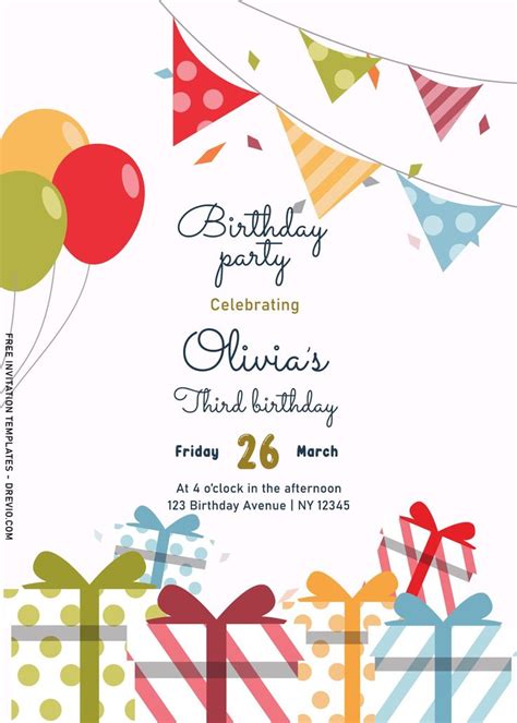 7+ Fun Party Birthday Invitation Templates for Your Little Boy's First ...