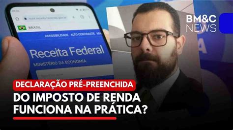 Declara O Pr Preenchida Do Imposto De Renda Funciona Na Pr Tica